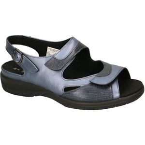 Solidus -Dames - blauw donker - sandalen - maat 38