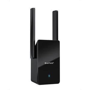 BrosTrend AX3000 WiFi Bereikversterker Booster m/Gigabit Poort, Internet Extender WiFi Booster Dual Band, WiFi 6 Extender Signaalversterker voor Thuis Tot 204 m² & 45 Apparaten, WiFi Repeater Eenvoudige Installatie