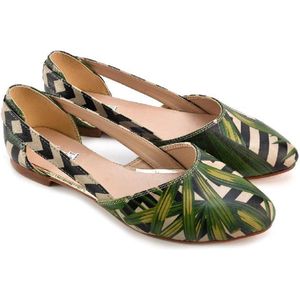 GOBY - Grassprieten - Ballerinas - Flats - Hoge kwaliteit - Handmade - Meisjesprint - Maat 39