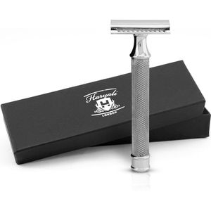 Haryali London Double Edge Safety Razor voor mannen en vrouwen - Roestvrijstalen Double Edge Razor - Heavy Duty - Herbruikbaar scheermes - Past op alle DE-mesjes