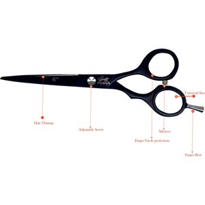 Professional Hairdressing Scissor - Hairdressing Scissor Stainless Steel - Scissor - Metallic Black - Coupe Scissor - Hair - Cutting Scissor - Cut - Hairdresser - Hairdresser - Premium Hairdressing Scissors 6 ″