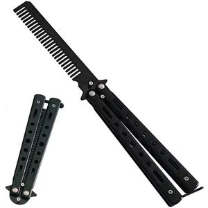 Actie4you® - Vlinderkam – Uitvouwbare Metalen Haarkam – Vouwbare Kam – Uitklapkam - Zwart