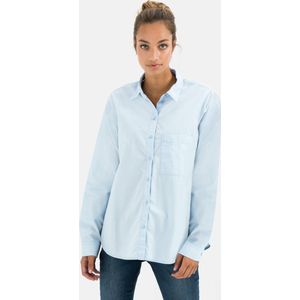 camel active Overhemd blouse in organisch katoen - Maat womenswear-L - Hellblau