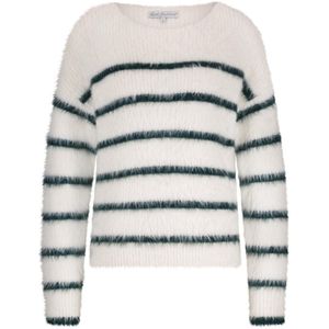 Red Button - Fuzzy Sweater - Ecru/Pine - Dames