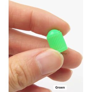 Auto ventieldopjes-set van 4 stuks groen