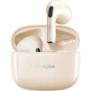 Lenovo LP40 II - Draadloze Oordopjes - Volledig draadloze oordopjes - Noise Cancelling - Oplaad Case - Bluetooth 5.3 - Beige
