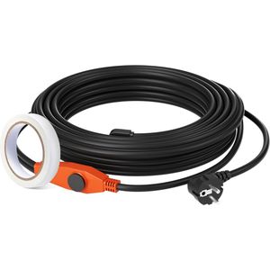 Leidingverwarmingskabel, 18 m, 23 W/m, Verwarmingslint met Geïntegreerde Thermostaat, Beschermt PVC-slangen en Metalen en Kunststof Leidingen Tegen Vorst