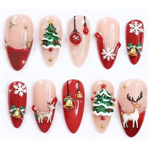 30 stuks Kerstmis Nagels - 3D Stereo Hert Kerstboom - Nagels Nagels - Nagels