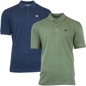 2-Pack Donnay - Polo (Noah) - Sportpolo - Heren - Navy/Army green (295) - maat XL