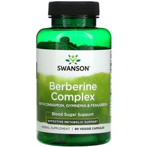 Swanson - Berberine Complex - Plantaardige Capsules - 90 stuks - Met Kaneel en Gymnema