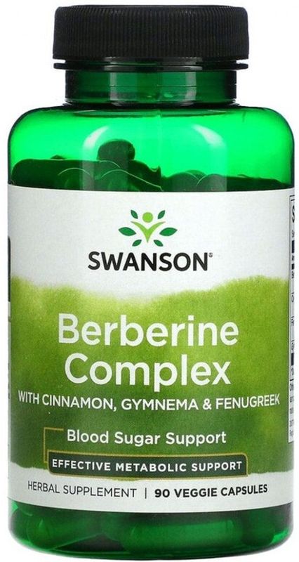 Swanson - Berberine Complex - Plantaardige Capsules - 90 stuks - Met Kaneel en Gymnema