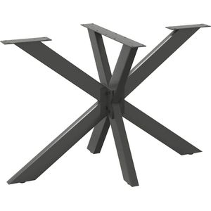 vidaXL - Eettafelpoot - Spider Vorm - Staal - Antraciet