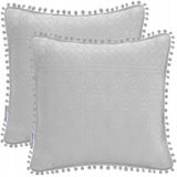 AmeliaHome - Meadore - Decoratieve Kussensloop - Grijs - 45x45 cm