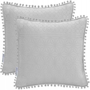 AmeliaHome - Meadore - Decoratieve Kussensloop - Grijs - 45x45 cm