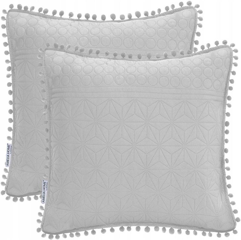 AmeliaHome - Meadore - Decoratieve Kussensloop - Grijs - 45x45 cm