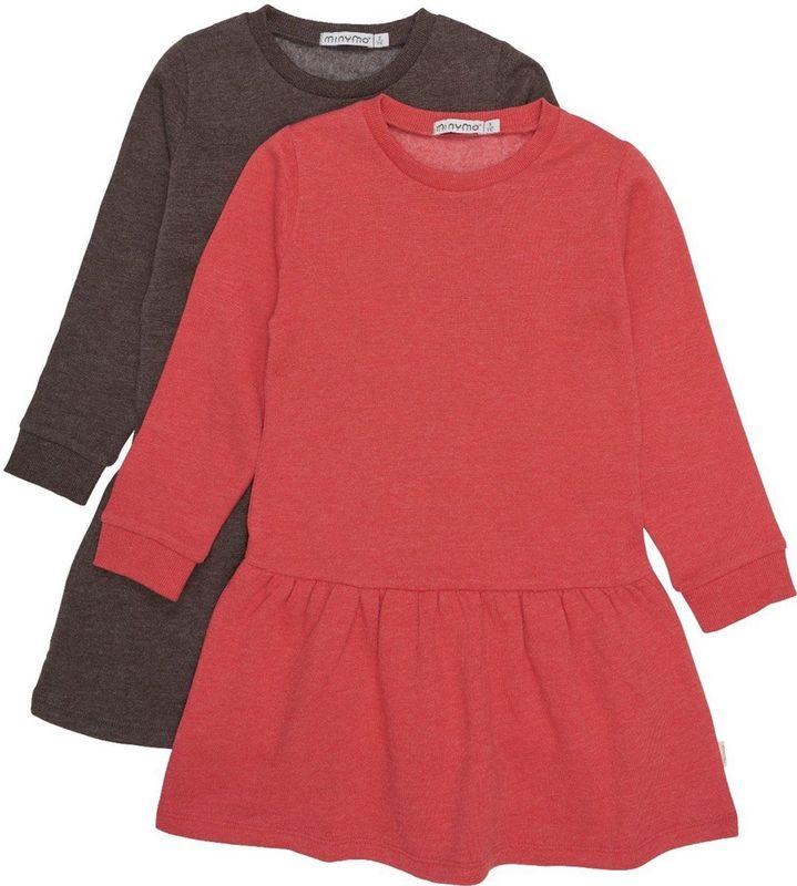 Minymo - Tricot Jurk - Effen - Zacht - Geplooide Rok