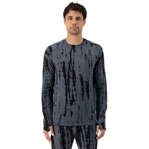 Mons royale Cascade merino Flex 200 crew neck garment dyed grey tie dye XL
