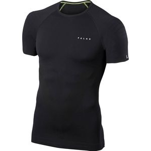 FALKE Warm Tight Fit Slim Fit Basislaag Top Met Korte Mouwen Sneldrogende thermo Ademend Thermo-Ondergoed Zwart Heren Underwear - T-shirt - Maat XXL