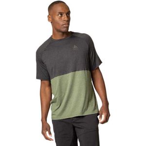 Odlo Crew Ride 365 T-shirt Met Korte Mouwen Groen,Zwart L Man