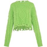 Mymo - Gebreide Trui - Kalk - Dames - Cropped Silhouet