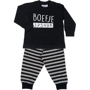 Fun2Wear Boefje Baby/Peuter/Kleuter/Kinderpyjama - Zwart - Maat 62