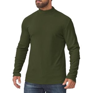 Heren thermoshirt met hoge kraag, slim fit, lange mouwen voor winter