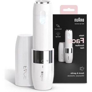 Elektrische gezichtshaarverwijderaar voor vrouwen - snelle en zachte ontharing voor gezichtshaar - wit scheerapparaat vrouw