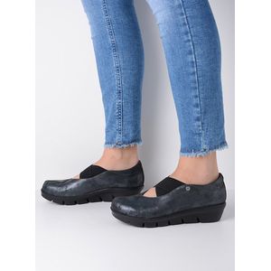 Wolky Ballerina's Cursa zwart metallic nubuck