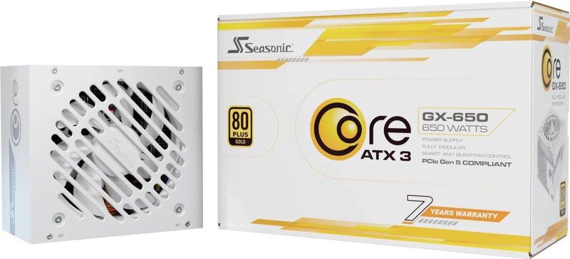 Seasonic - Core SRP-CGX651-A5A32SF-W - ATX Voeding - Zwart - 650W - 80 PLUS Gold
