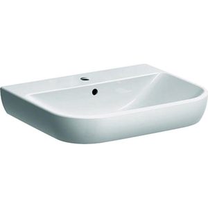 Geberit Smyle wastafel 60 cm 1 kraangat met overloop KeraTect, wit