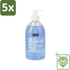 5 x Sence - Provencal Lavendel - Handzeep - Savon - 500 ml - Grootverpakking - Handzeep - Lavendel - Vloeibare Zeep - Handwas - Verzorging