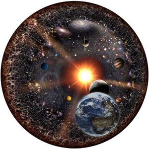 Ronde Puzzel - Klassieke Zonnestelsel Spel - Puzzels voor Volwassenen en Kinderen - Ruimte Planeten - Legpuzzel 1000 stukjes .