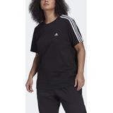 adidas Sportswear Essentials Slim 3-Stripes T-Shirt (Plus Size) - Dames - Zwart- 4X