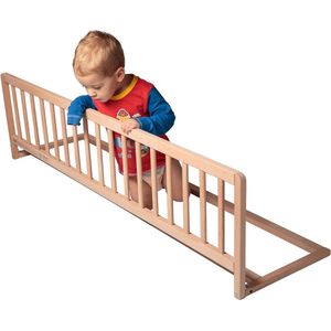 Safetots Extra Breed Houten Bedhek Assortiment, Natuurlijk, 38cm Hoog x 140cm Breed, Peuter Bedrek voor Veiligheid, Veilig Kinder Bedhek, Voorgemonteerd, Eenvoudige Installatie