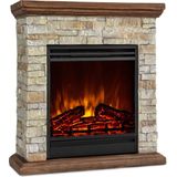 Klarstein Deko Kamin mit LED-Flammen, Elektro Kamin mit verwarming, 1800W Elektrischer Kamin, Sparsamer Kamin Elektrisch, Wandkamin met afstandsbediening & Timer, Elektrische Kamine mit MDF-Gehäuse