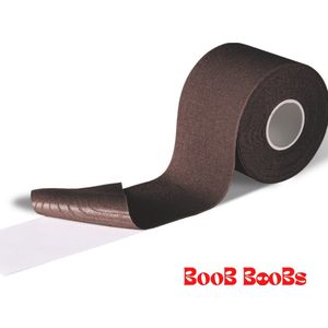 Boob Boobs Boobtape - Boob Tape- Fashion tape- versteviging tape - 5 meter XL - Espresso + tepel cover pets 6 stuks