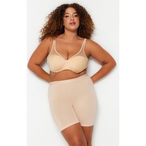 Trendyol Zwarte Korte Gebreide Legging Met Hoge Taille En Grote Maten Tbbss23Bv00001