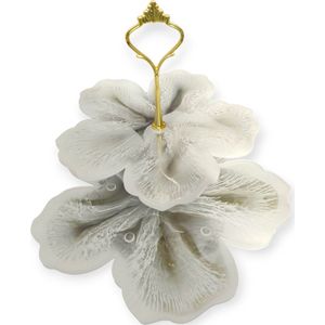 Resin Art JR: Etagère 2 lagen / High tea accessoires / Standaard (Hibiscus)