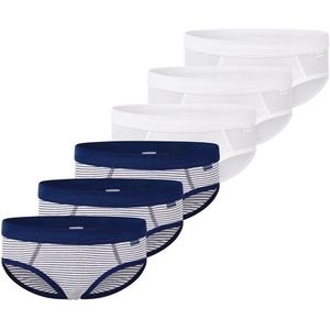 Schiesser Jongens sportslips / onderbroek 6 pack Kids Boys fijnrib Organic Cotton