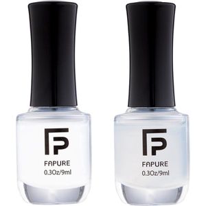 Fapure - Halal nagellak SET - Yang White + Topcoat - 2x 9ml