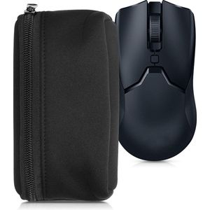 kwmobile computermuis hoes geschikt voor Universal Gaming Mouse hoesje - Muis beschermhoes met rits - Mouse case van neopreen in zwart