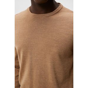 J. Lindeberg Heren Lyle Merino Crew Neck Knit Chipmunk Melange