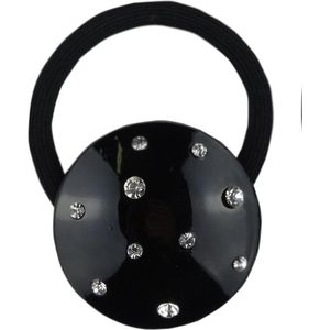 Jessidress Elastiekje Dames Haar Elastieken met strass - Zwart