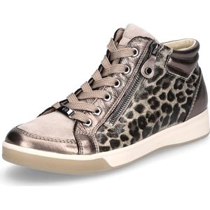 Ara - Rome - Sneakerboots - Beige/Luipaard - Dierenprint - Plateau Hak
