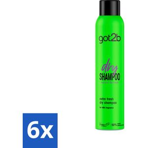 Got2B - Droogshampoo - Extra Fresh - 200 ml - Voordeelverpakking - 6 stuks