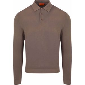 Suitable - Poloshirt - Taupe - Longsleeve - Heren