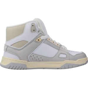 Tommy Jeans Droid Mid Dames Hoge sneakers - Leren Sneaker - Dames - Grijs - Maat 36