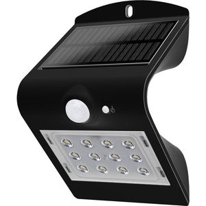 V-Tac Solar Wandlamp Zwart