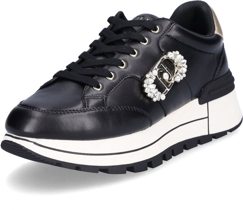 Liu Jo - Sneakers Laag - Zwart - Glad Leer - Met Plateau