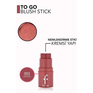 Flormar - To Go Blusher stick - To Go Moisturizing & Shining Creamy Stick Blush - Hydraterende & Glanzende Romige Stick Blush - 003 Rosy Bliss